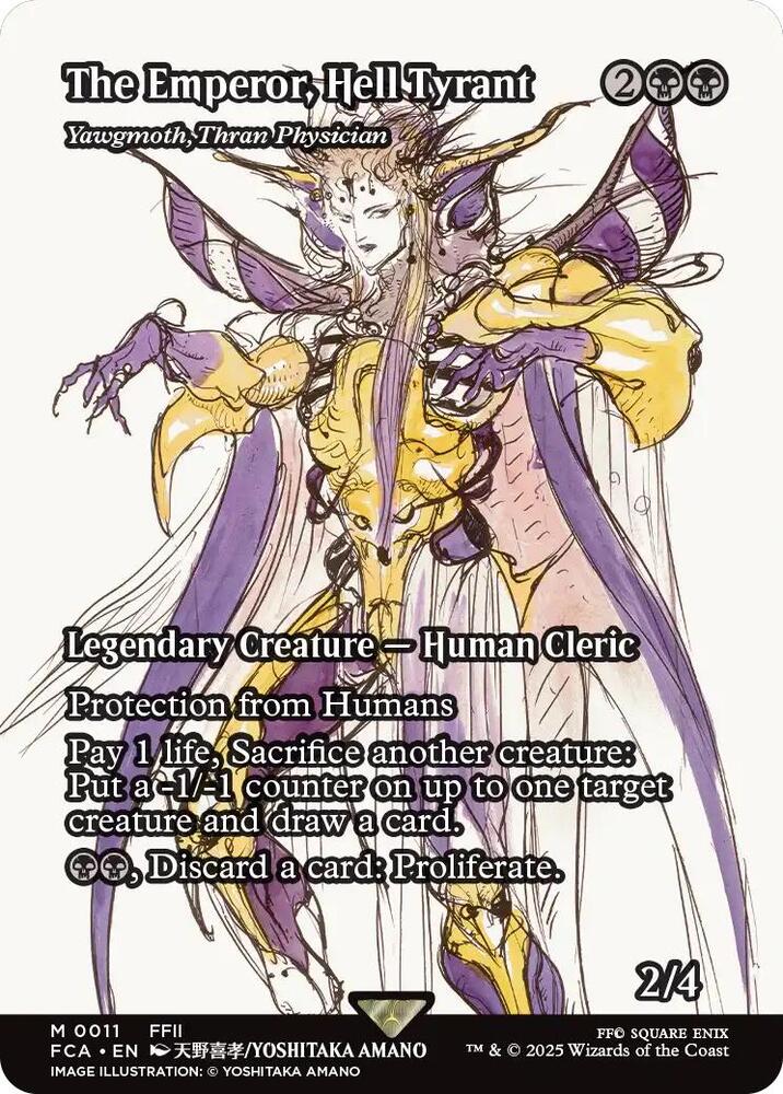 The Emperor, Hell Tyrant - Yawgmoth, Thran Physician (Showcase) card image