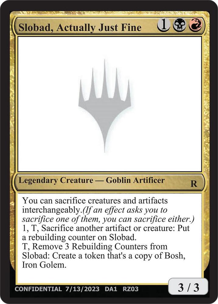 Slobad, Actually Just Fine card image