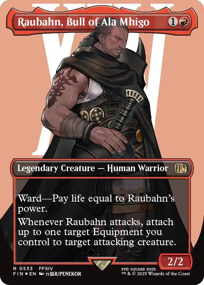 Raubahn, Bull of Ala Mhigo (Borderless) (Surge Foil) card image