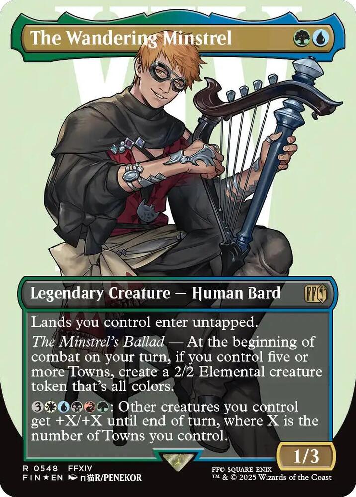 The Wandering Minstrel (Borderless) (Surge Foil) card image