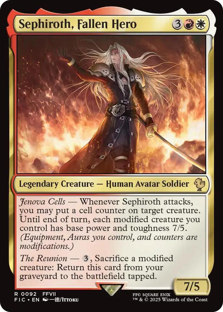 Sephiroth, Fallen Hero (Surge Foil) card image