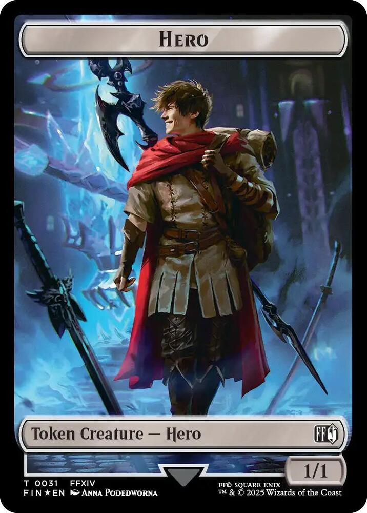 Hero (0031) // Wizard (0035) Double-Sided Token (Surge Foil) card image
