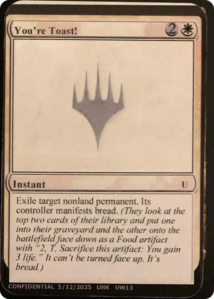You're Toast! card image