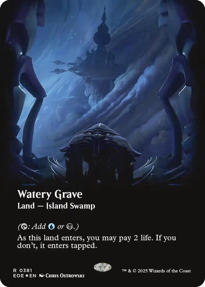 Watery Grave (Borderless) (Galaxy Foil) card image
