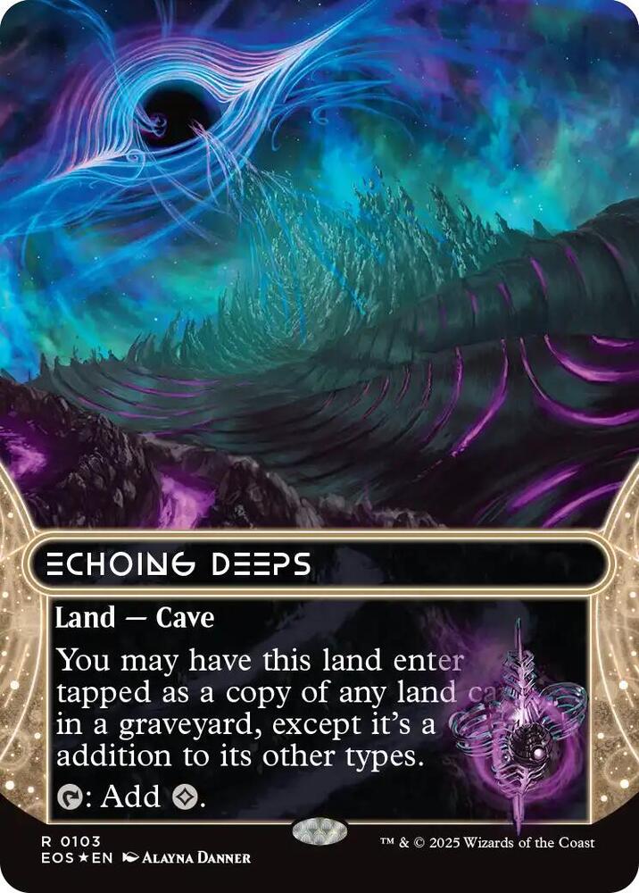 Echoing Deeps (0103) (Borderless) (Galaxy Foil) card image