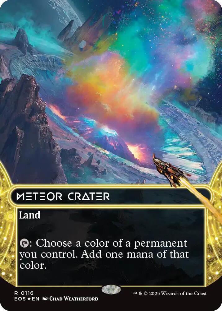 Meteor Crater (0116) (Borderless) (Galaxy Foil) card image