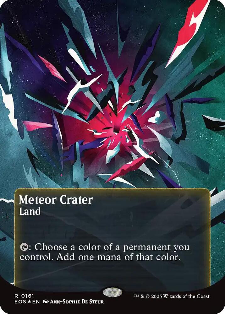 Meteor Crater (0161) (Borderless) (Galaxy Foil) card image