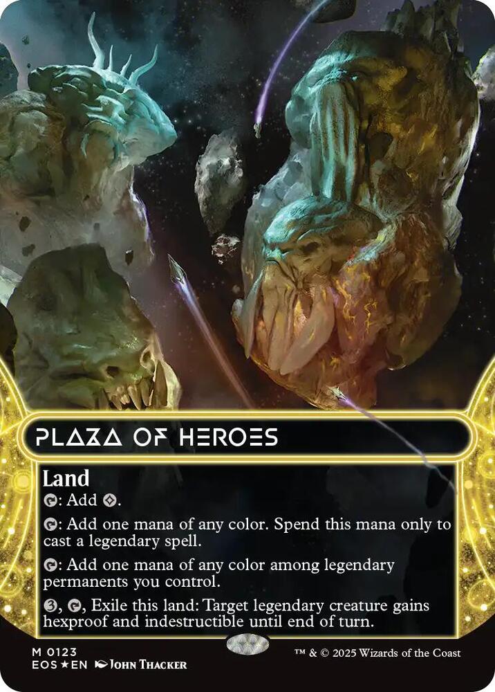 Plaza of Heroes (0123) (Borderless) (Galaxy Foil) card image