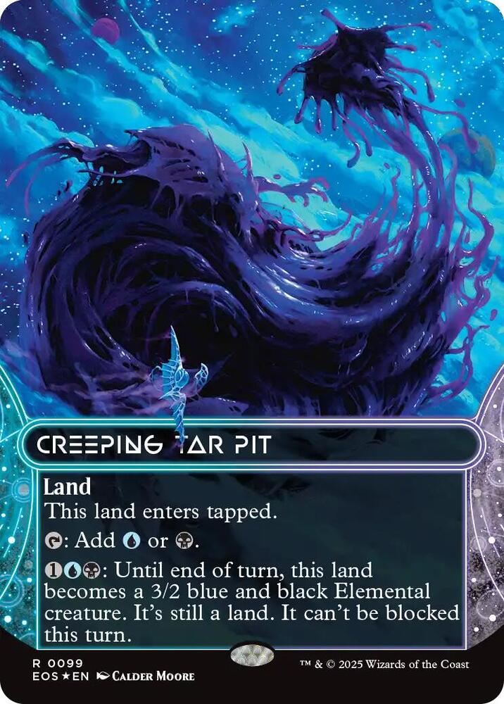 Creeping Tar Pit (0099) (Borderless) (Galaxy Foil) card image