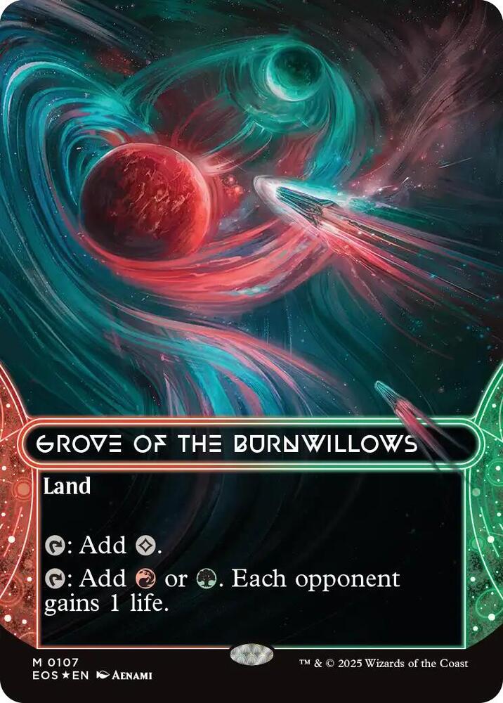 Grove of the Burnwillows (0107) (Borderless) (Galaxy Foil) card image