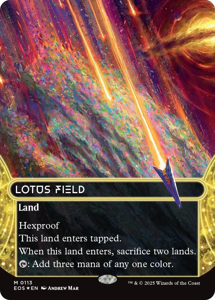 Lotus Field (0113) (Borderless) (Galaxy Foil) card image