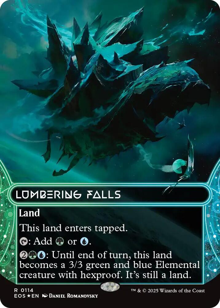 Lumbering Falls (0114) (Borderless) (Galaxy Foil) card image