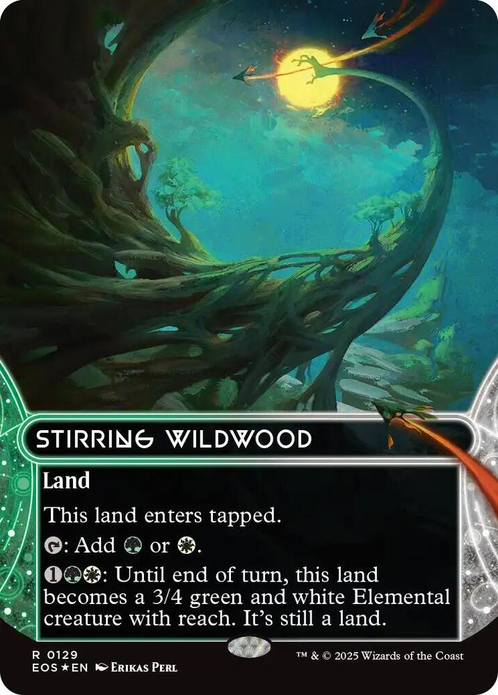 Stirring Wildwood (0129) (Borderless) (Galaxy Foil) card image