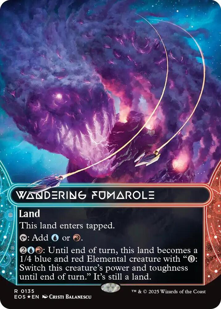 Wandering Fumarole (0135) (Borderless) (Galaxy Foil) card image