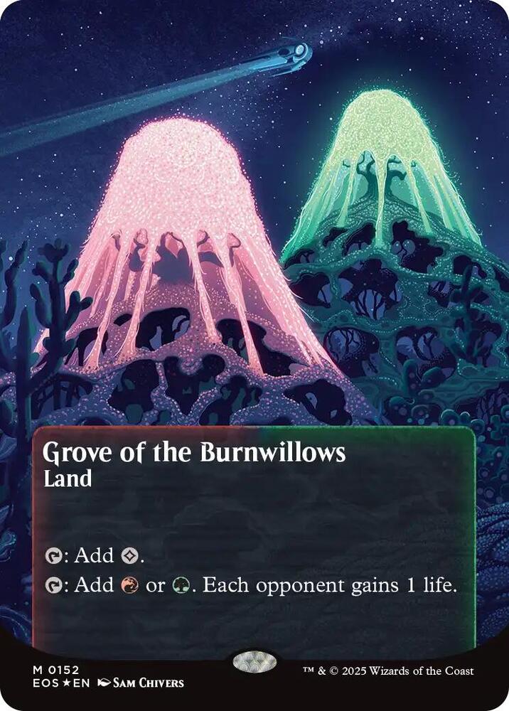 Grove of the Burnwillows (0152) (Borderless) (Galaxy Foil) card image