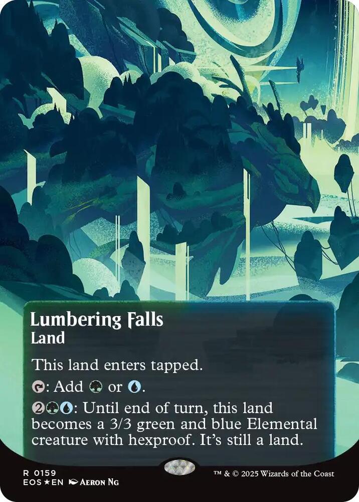 Lumbering Falls (0159) (Borderless) (Galaxy Foil) card image