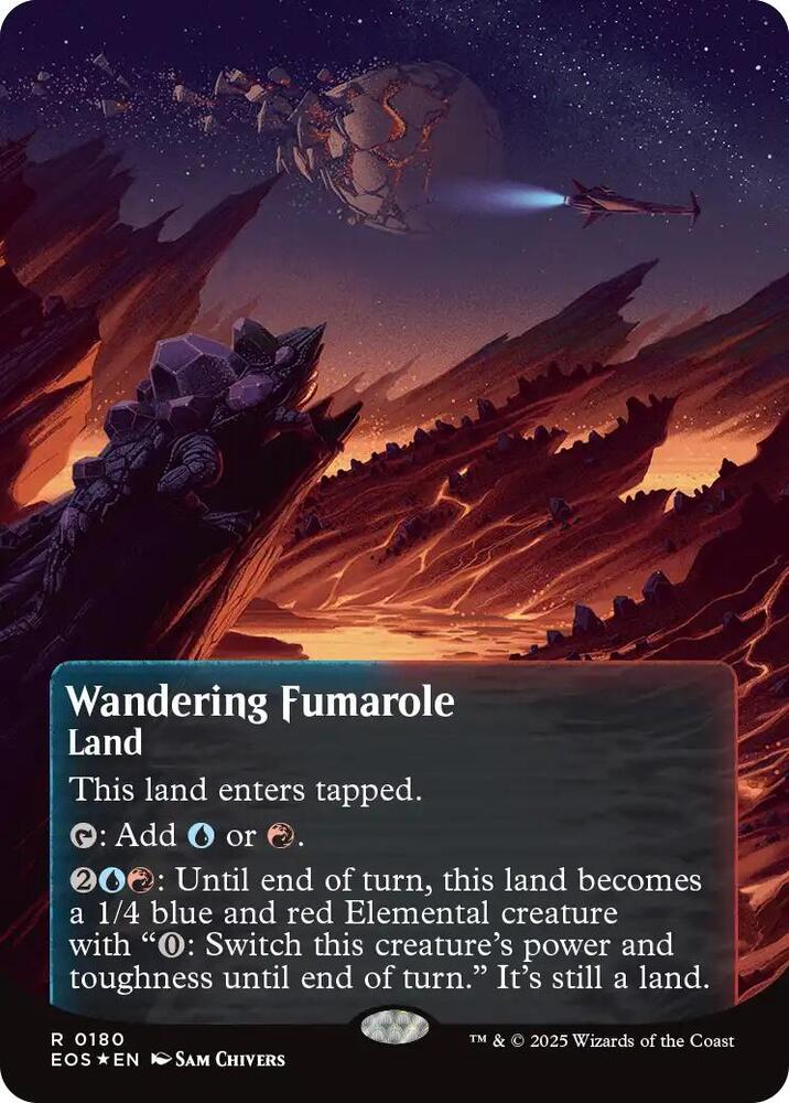 Wandering Fumarole (0180) (Borderless) (Galaxy Foil) card image