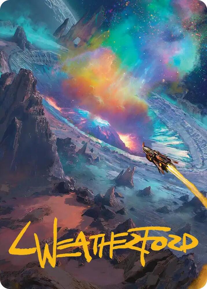 Meteor Crater Art Card (Gold-Stamped Signature) card image