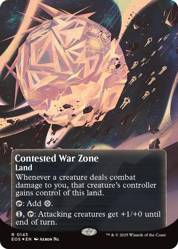Contested War Zone (0143) (Borderless) (Galaxy Foil) card image