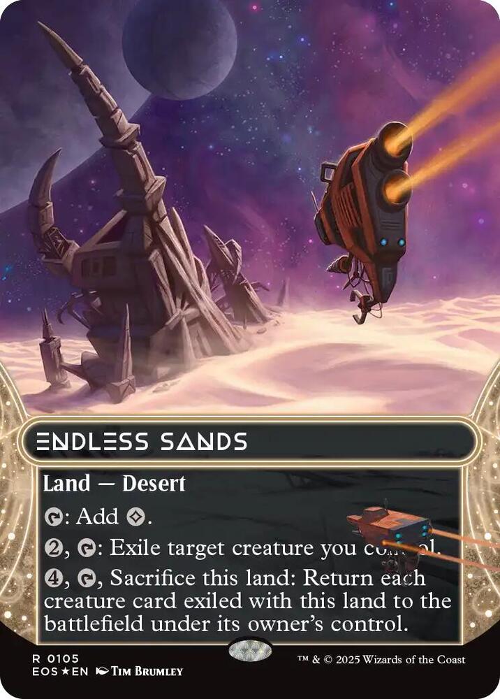 Endless Sands (0105) (Borderless) (Galaxy Foil) card image