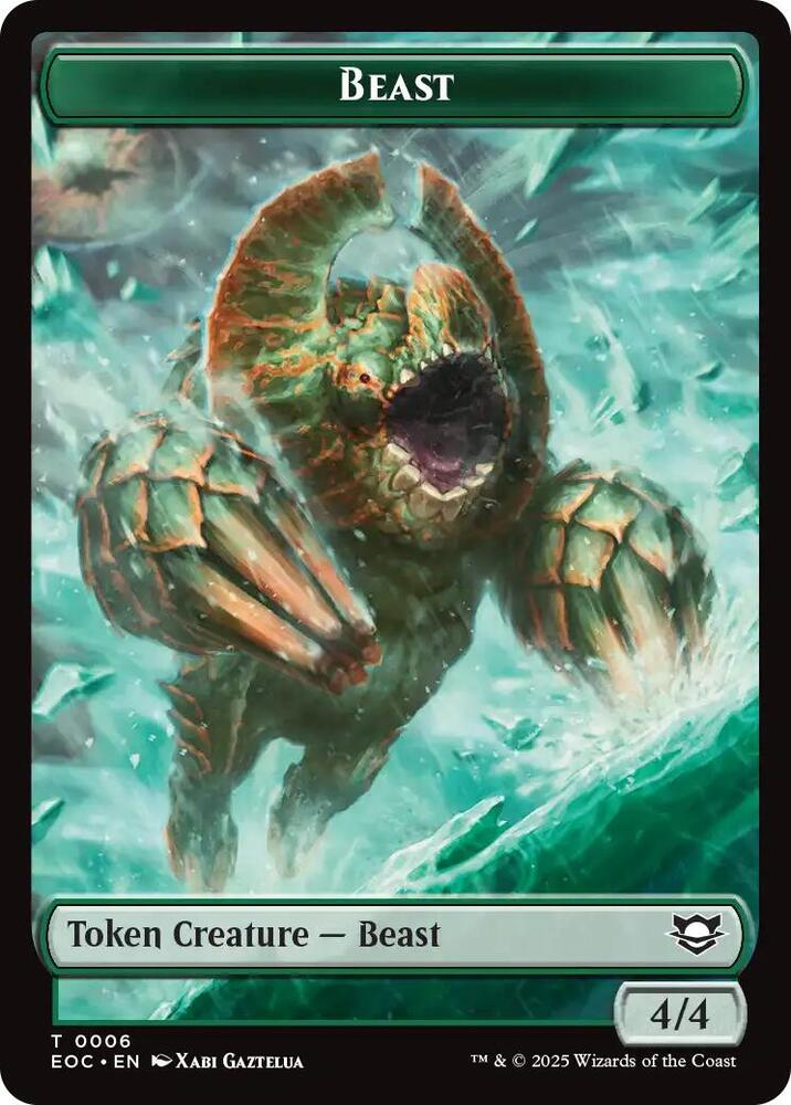 Beast (0006) // Elemental (0007) Double-Sided Token card image