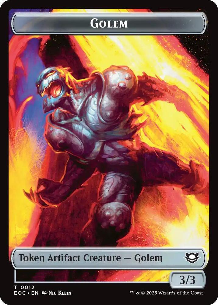 Golem (0012) // Golem (0014) Double-Sided Token card image