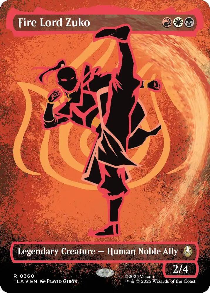 Fire Lord Zuko (Borderless) (Neon Ink Foil) card image