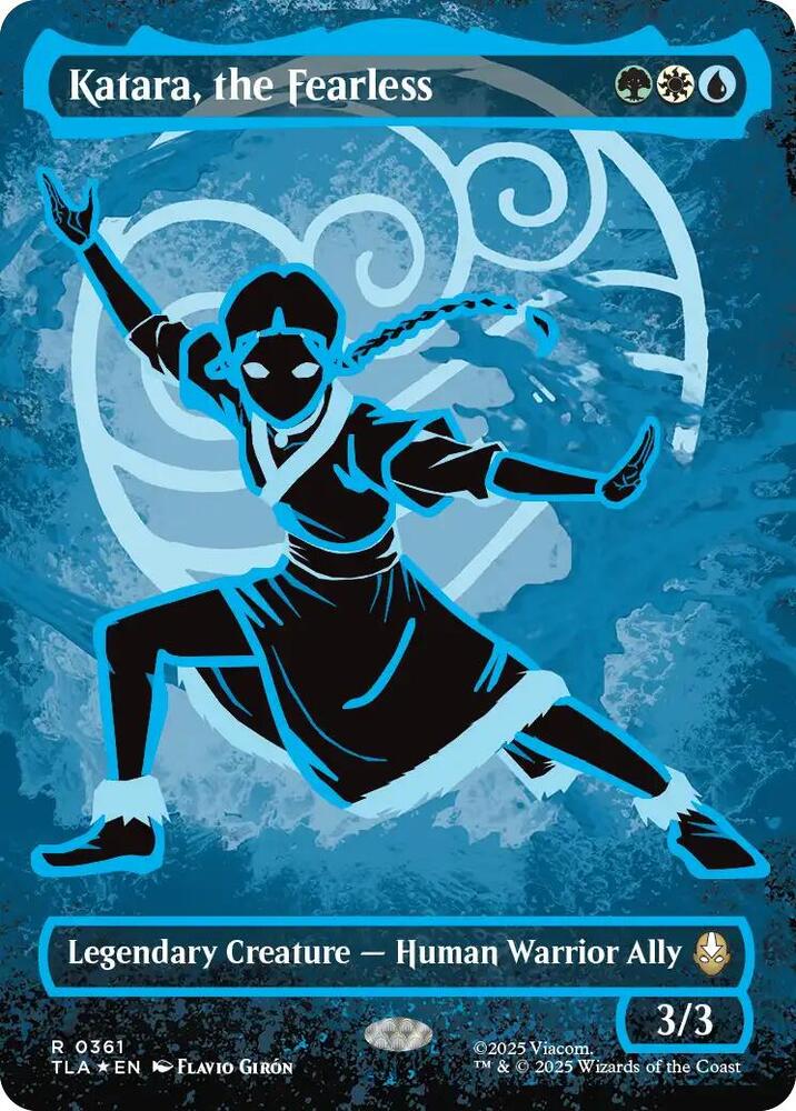 Katara, the Fearless (Borderless) (Neon Ink Foil) card image