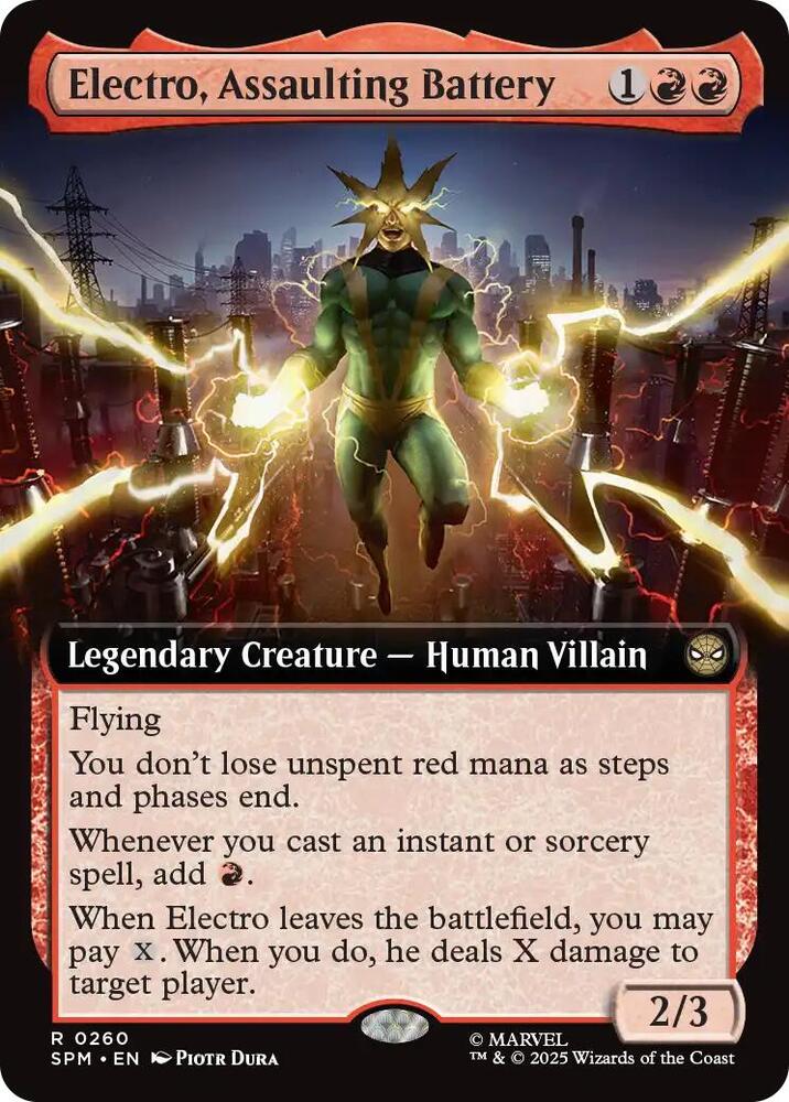 Electro, Assaulting Battery (Extended Art) card image
