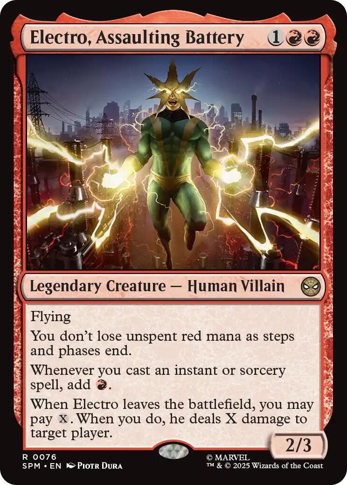 Electro, Assaulting Battery card image