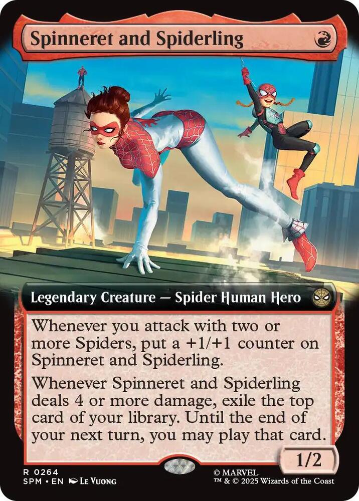 Spinneret and Spiderling (Extended Art) card image
