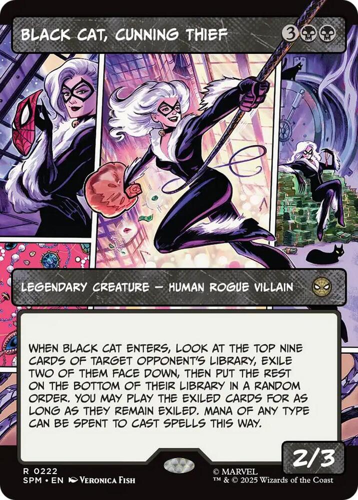 Black Cat, Cunning Thief (Borderless) card image