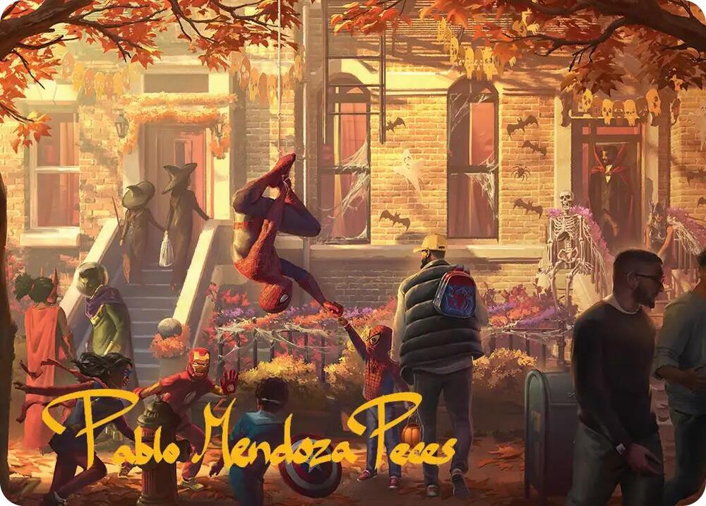 Friendly Neighborhood Art Card (Gold-Stamped Signature) card image