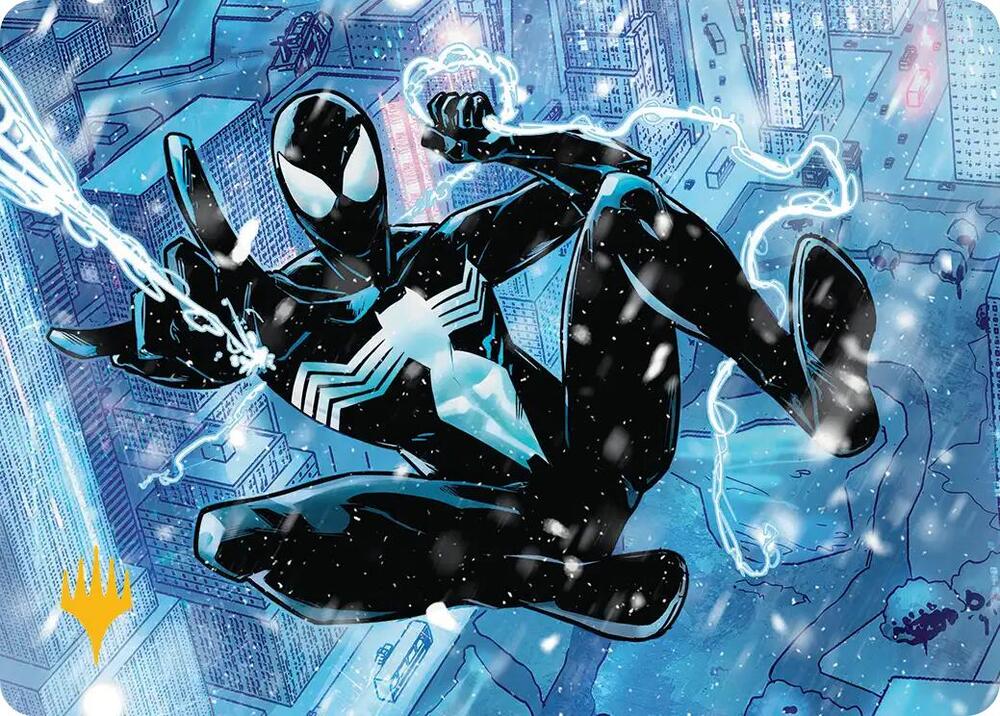 Spectacular Spider-Man (Black) Art Card (Gold-Stamped Planeswalker Symbol) card image
