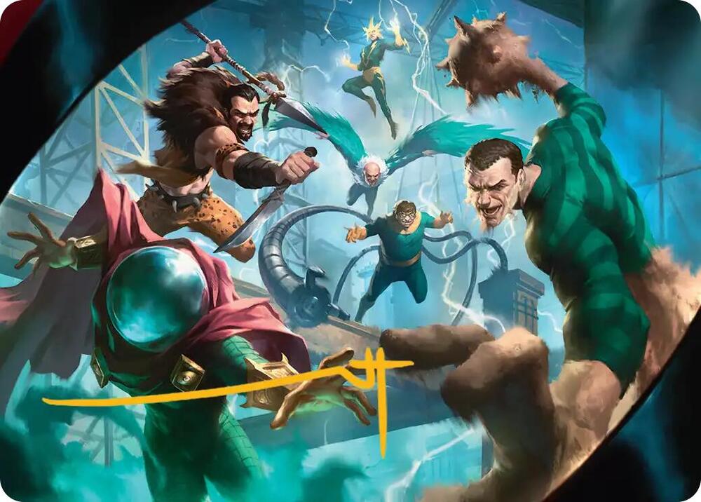 Behold the Sinister Six! Art Card (7/54) (Gold-Stamped Signature) card image