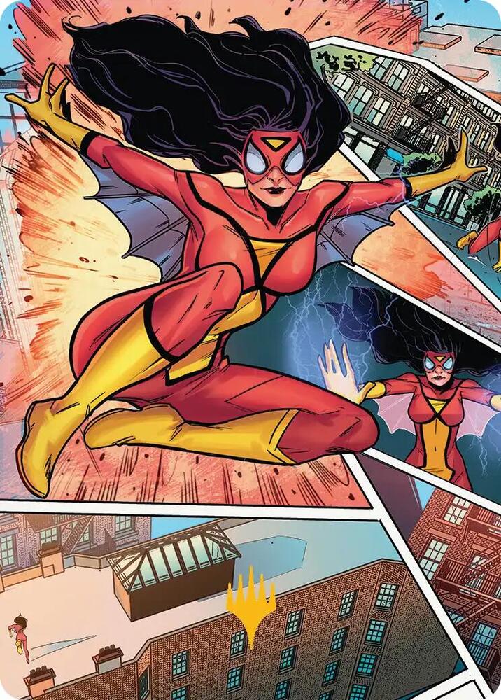 Spider-Woman, Stunning Savior Art Card (Gold-Stamped Planeswalker Symbol) card image