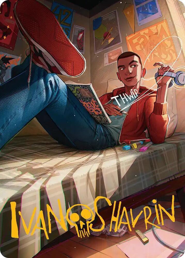 Miles Morales Art Card (Gold-Stamped Signature) card image
