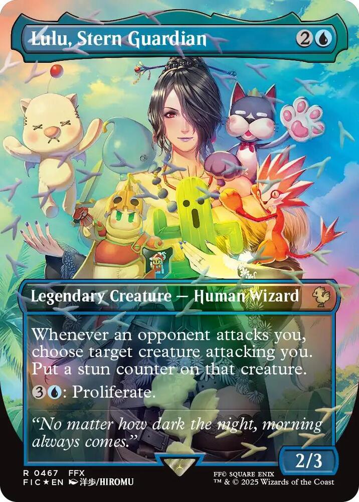Lulu, Stern Guardian (Borderless) (Chocobo Track Foil) card image