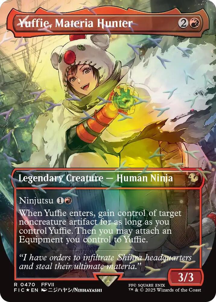 Yuffie, Materia Hunter (Borderless) (Chocobo Track Foil) card image