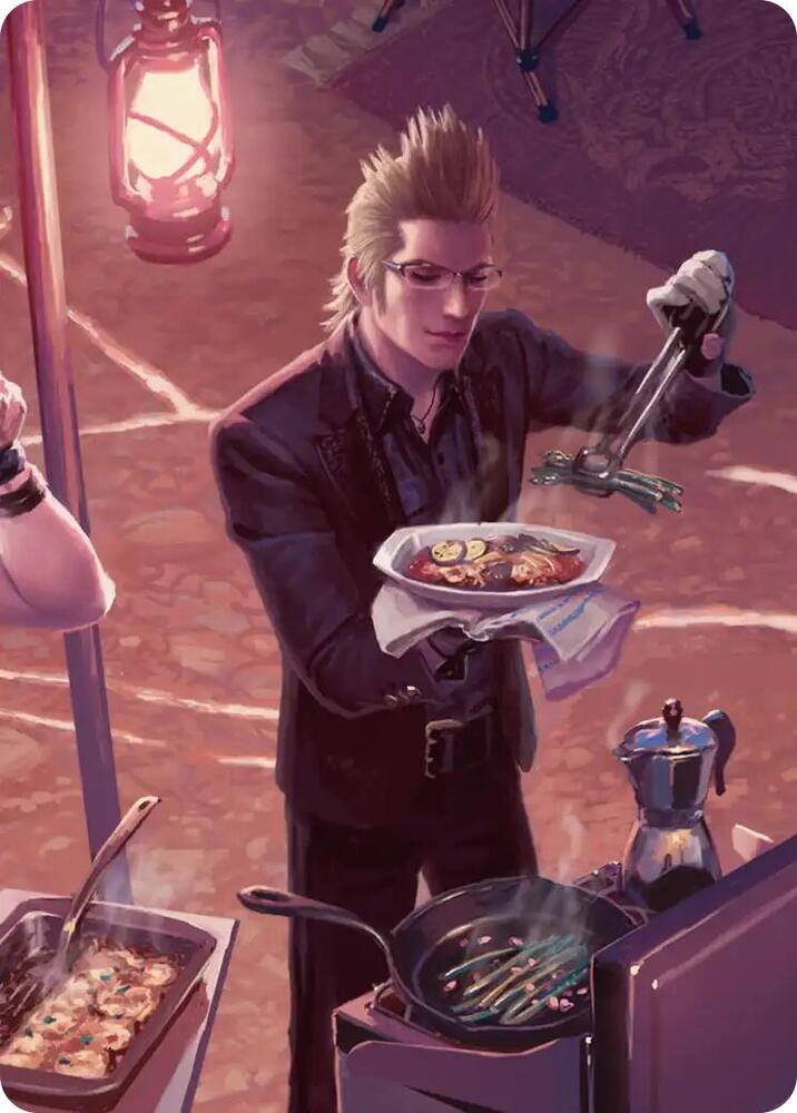 Campsite Cuisine Scene Art Card card image