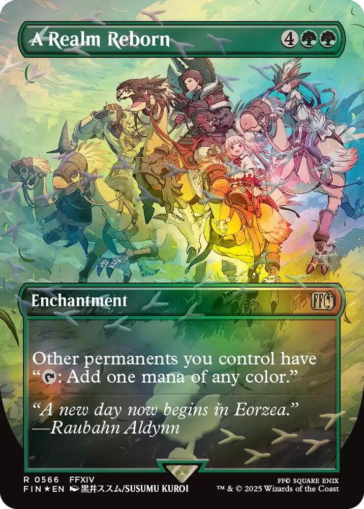 A Realm Reborn (Borderless) (Chocobo Track Foil) card image
