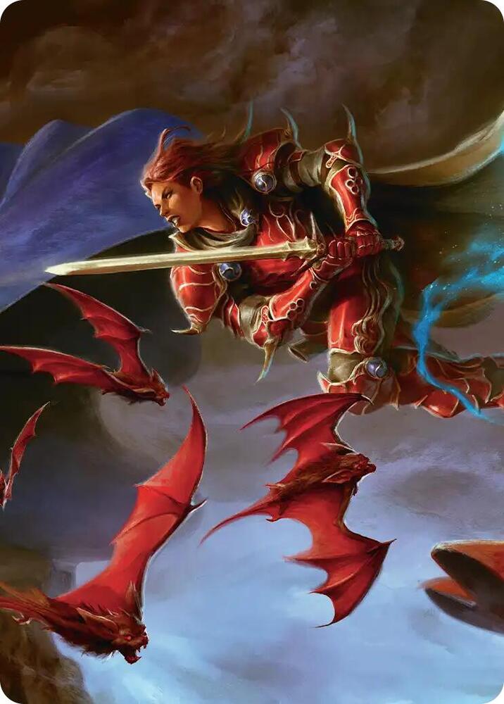 The Destined Warrior Scene Art Card card image