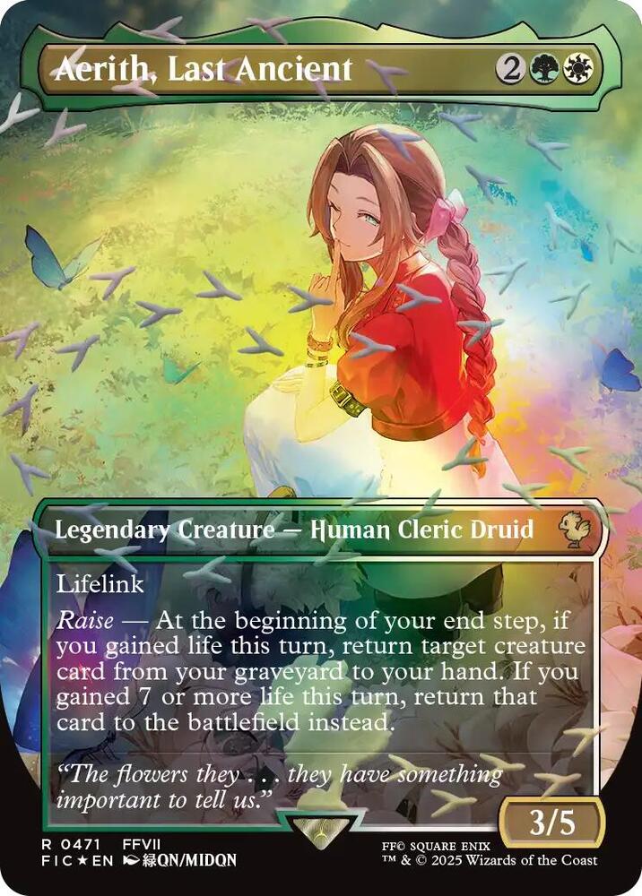 Aerith, Last Ancient (Borderless) (Chocobo Track Foil) card image