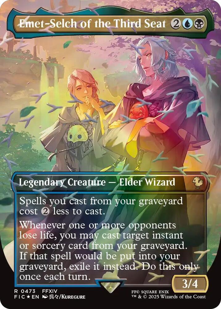 Emet-Selch of the Third Seat (Borderless) (Chocobo Track Foil) card image