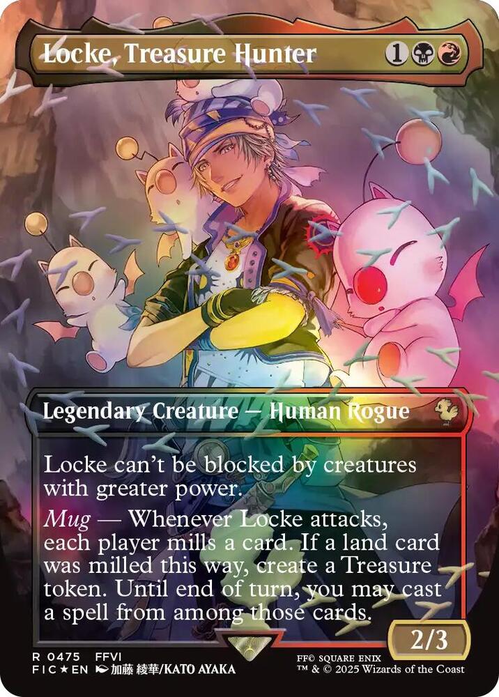 Locke, Treasure Hunter (Borderless) (Chocobo Track Foil) card image