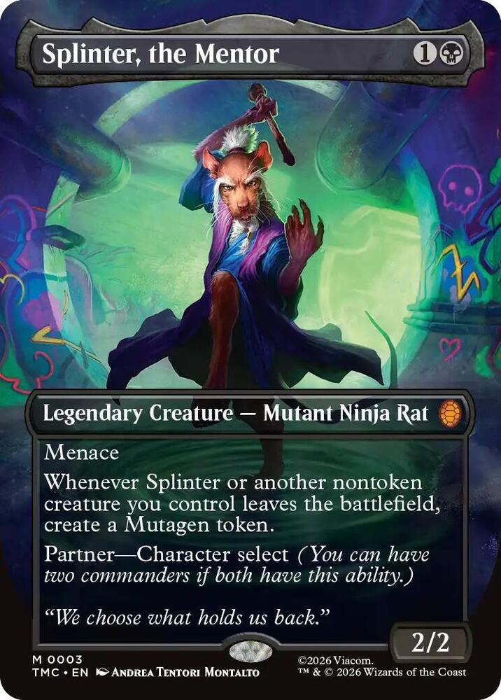 Splinter, the Mentor (0003) (Borderless) card image