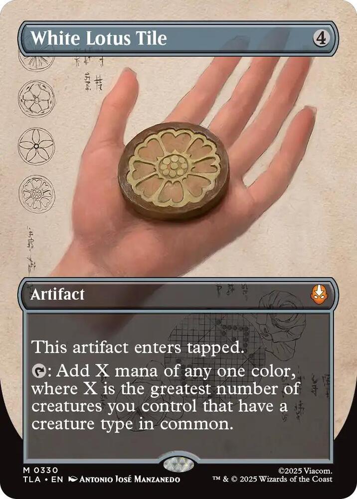 White Lotus Tile (Borderless) card image