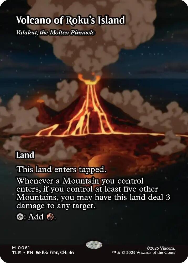 Volcano of Roku's Island - Valakut, the Molten Pinnacle (Borderless) card image