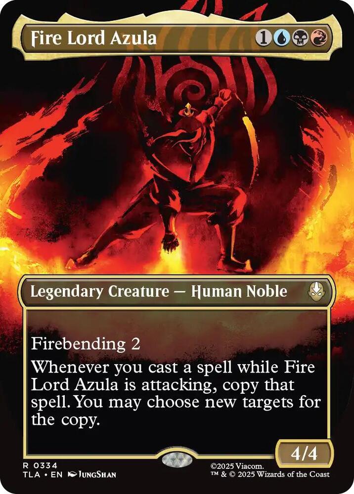 Fire Lord Azula (0334) (Borderless) card image