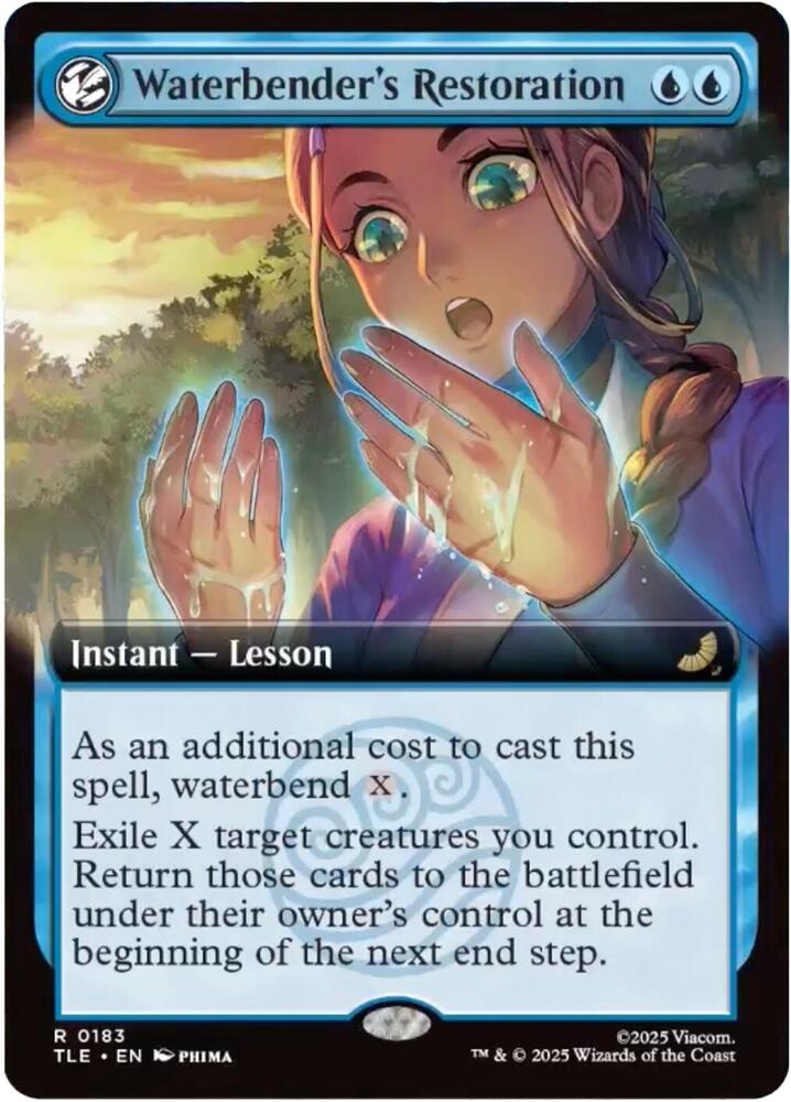 Waterbender's Restoration (Extended Art) card image